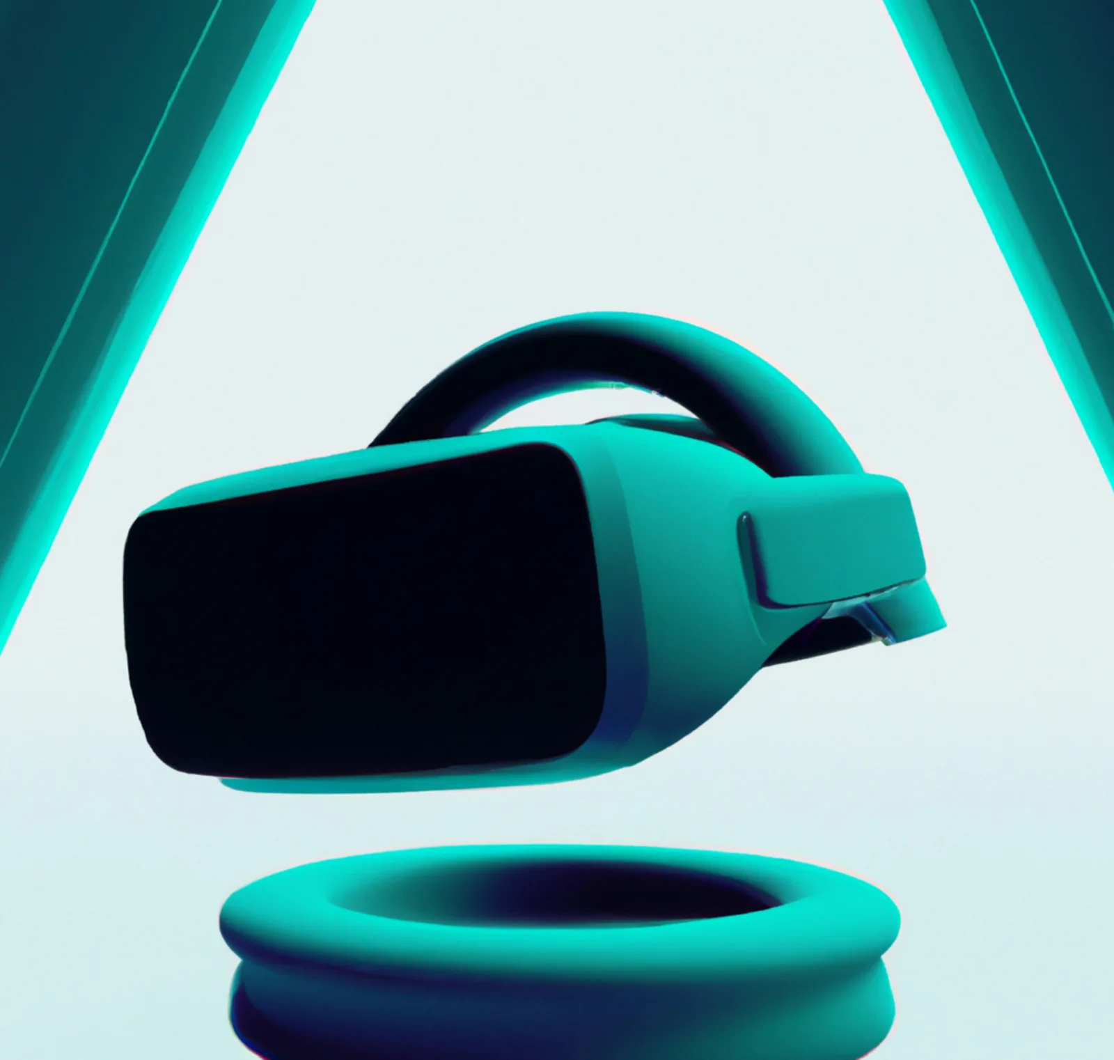 Virtual reality headset representing XR and immersive technology