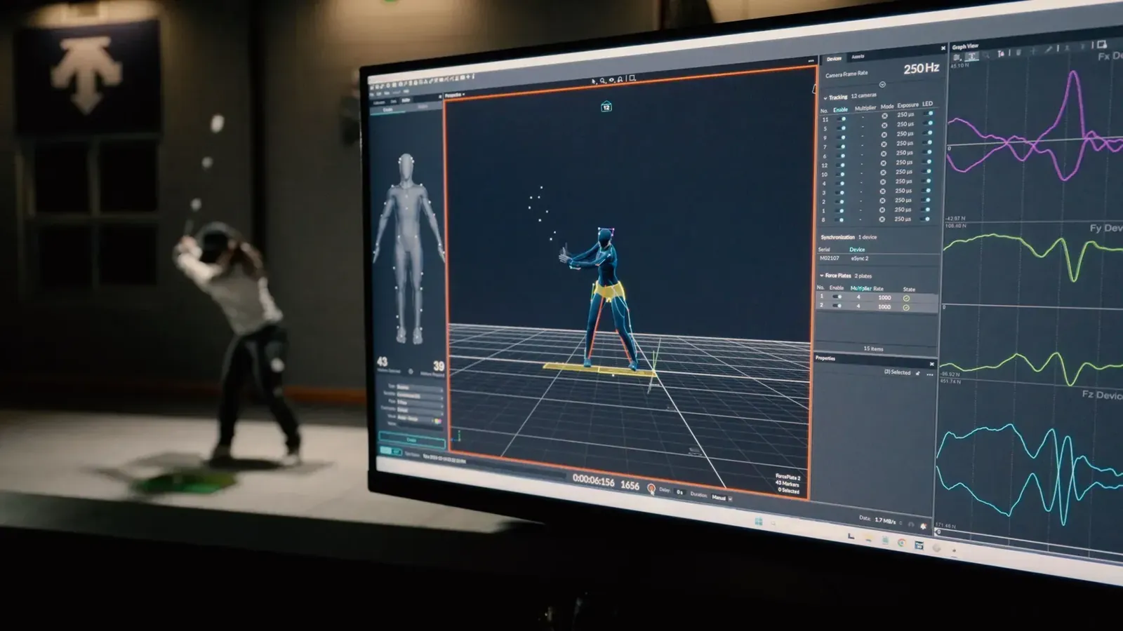 Motion capture biomechanics laboratory with real-time movement analysis software